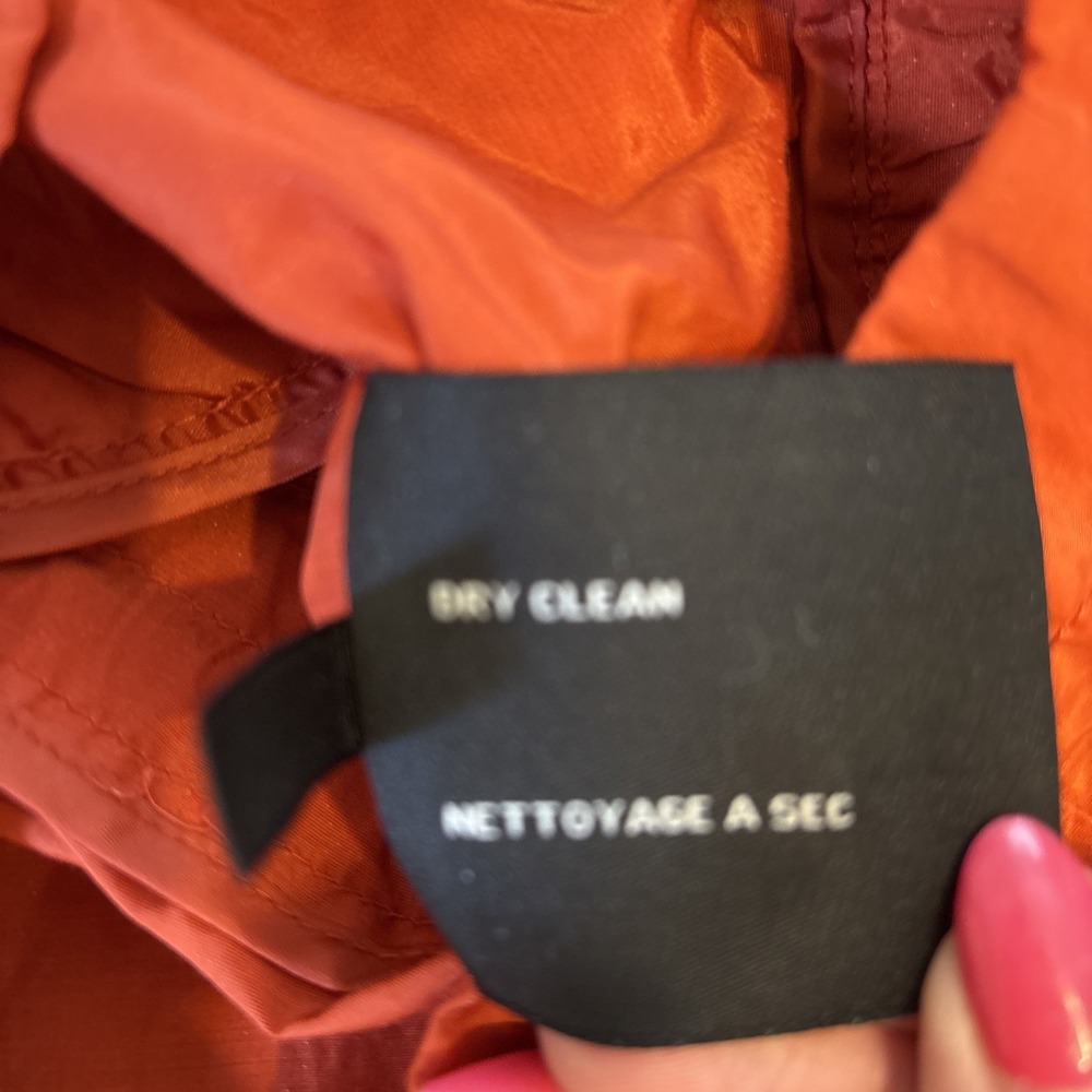 Cole Haan Women's Orange Raincoat Lightweight Jacket Size Small - Picture 7 of 7